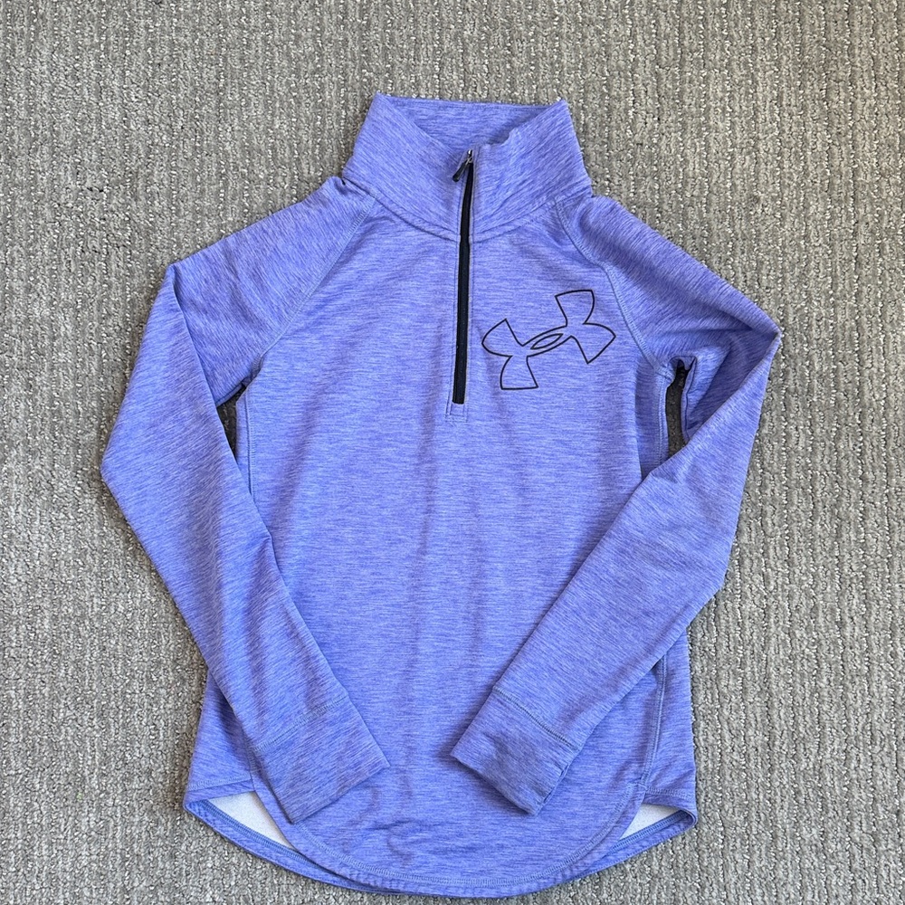 Under Armour Heathered Purple Quarter-Zip Top
